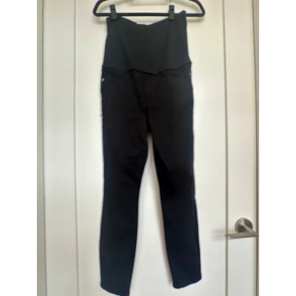 NWT Good American Womens Black Good Legs Maternity Crop Skinny Jeans Size 0/25 - Picture 2 of 14